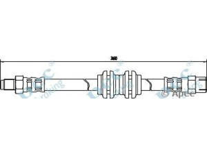 APEC braking HOS3031 stabdžių žarnelė 
 Stabdžių sistema -> Stabdžių žarnelės
433611707, 443611707, 443611775C
