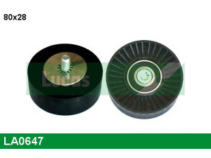LUCAS ENGINE DRIVE LA0647 kreipiantysis skriemulys, V formos rumbuotas diržas 
 Diržinė pavara -> V formos rumbuotas diržas/komplektas -> Laisvasis/kreipiamasis skriemulys