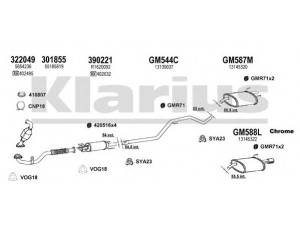 KLARIUS 391716U išmetimo sistema 
 Išmetimo sistema -> Išmetimo sistema, visa