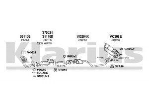 KLARIUS 960224U išmetimo sistema 
 Išmetimo sistema -> Išmetimo sistema, visa