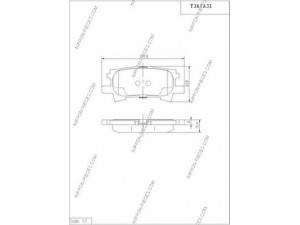 NPS T361A31 stabdžių trinkelių rinkinys, diskinis stabdys 
 Techninės priežiūros dalys -> Papildomas remontas
0446648040, 0446648090