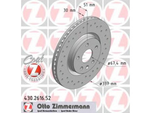 ZIMMERMANN 430.2616.52 stabdžių diskas 
 Dviratė transporto priemonės -> Stabdžių sistema -> Stabdžių diskai / priedai
13501940, 13502215, 13576781, 569 080