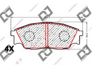 DJ PARTS BP1829 stabdžių trinkelių rinkinys, diskinis stabdys 
 Techninės priežiūros dalys -> Papildomas remontas
AY040-KE020, AY040-KE201, AY040KE020