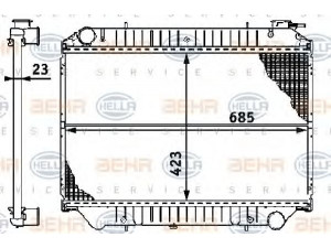 HELLA 8MK 376 706-451 radiatorius, variklio aušinimas 
 Aušinimo sistema -> Radiatorius/alyvos aušintuvas -> Radiatorius/dalys
21410-9C003