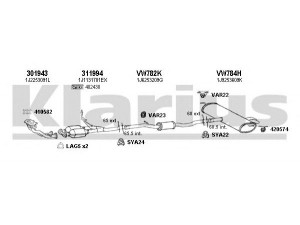 KLARIUS 931404U išmetimo sistema 
 Išmetimo sistema -> Išmetimo sistema, visa