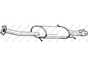 BOSAL 279-301 galinis duslintuvas 
 Išmetimo sistema -> Duslintuvas
K806-40-100D, K806-40-100E, K806-40-100E9A
