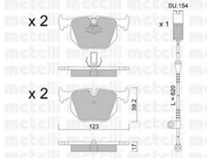 METELLI 22-0560-1K stabdžių trinkelių rinkinys, diskinis stabdys 
 Techninės priežiūros dalys -> Papildomas remontas