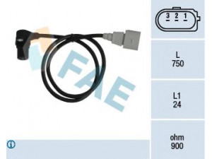 FAE 79059 jutiklis, alkūninio veleno impulsas; RPM jutiklis, variklio valdymas 
 Elektros įranga -> Jutikliai
078 906 433 A