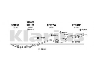 KLARIUS 361660U išmetimo sistema 
 Išmetimo sistema -> Išmetimo sistema, visa