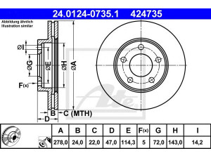 ATE 24.0124-0735.1 stabdžių diskas 
 Stabdžių sistema -> Diskinis stabdys -> Stabdžių diskas
4096352, 4360107, 4454777, 4564296