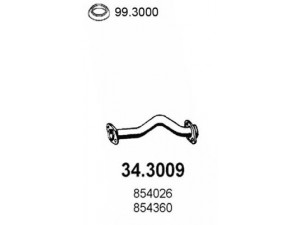 ASSO 34.3009 išleidimo kolektorius 
 Išmetimo sistema -> Išmetimo vamzdžiai
854026, 854360, 854430, 90322085