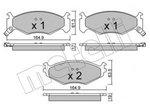 METELLI 22-0289-0 stabdžių trinkelių rinkinys, diskinis stabdys 
 Techninės priežiūros dalys -> Papildomas remontas
4423812, 4423822, 4423812, 4423822