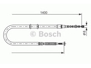 BOSCH 1 987 477 724 trosas, stovėjimo stabdys 
 Stabdžių sistema -> Valdymo svirtys/trosai
46437961, 46799091, 46799093