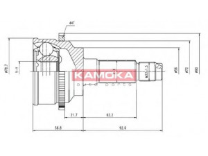 KAMOKA 7044 jungčių komplektas, kardaninis velenas 
 Ratų pavara -> Sujungimai/komplektas
FA59-22-510, FA5922510A, FA61-22-510