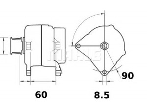 MAHLE ORIGINAL MG 331 kintamosios srovės generatorius 
 Elektros įranga -> Kint. sr. generatorius/dalys -> Kintamosios srovės generatorius