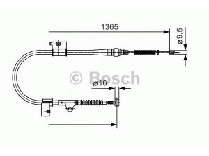 BOSCH 1 987 482 048 trosas, stovėjimo stabdys 
 Stabdžių sistema -> Valdymo svirtys/trosai
36531 0X800
