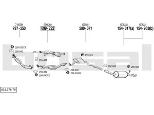 BOSAL 034.276.79 išmetimo sistema 
 Išmetimo sistema -> Išmetimo sistema, visa
