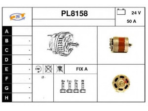 SNRA PL8158 kintamosios srovės generatorius
5000084410, 5001014130