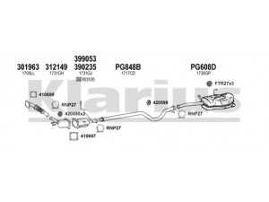 KLARIUS 631394U išmetimo sistema 
 Išmetimo sistema -> Išmetimo sistema, visa