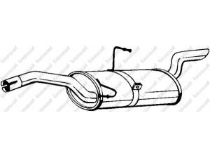 BOSAL 148-103 galinis duslintuvas 
 Išmetimo sistema -> Duslintuvas
1730.Q6, 96 597 81080, 1730.Q6