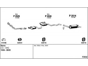 FENNO FO032 išmetimo sistema 
 Išmetimo sistema -> Išmetimo sistema, visa