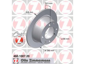 ZIMMERMANN 460.1007.20 stabdžių diskas 
 Stabdžių sistema -> Diskinis stabdys -> Stabdžių diskas
914 352 401 10