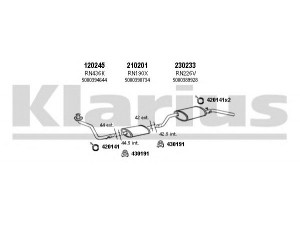 KLARIUS 720235E išmetimo sistema 
 Išmetimo sistema -> Išmetimo sistema, visa