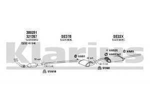KLARIUS 790085U išmetimo sistema 
 Išmetimo sistema -> Išmetimo sistema, visa