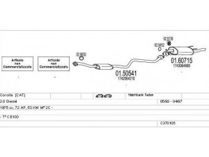 MTS C370105001783 išmetimo sistema 
 Išmetimo sistema -> Išmetimo sistema, visa