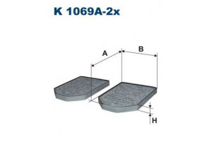 FILTRON K1069A-2x filtras, salono oras 
 Techninės priežiūros dalys -> Techninės priežiūros intervalai
4D0819439A, 4D0898438A, 4D0819439A