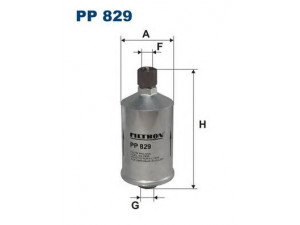 FILTRON PP829 kuro filtras 
 Techninės priežiūros dalys -> Papildomas remontas
60801638, FS45, FS53
