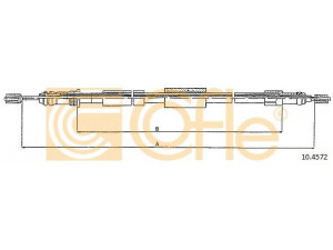 COFLE 10.4572 trosas, stovėjimo stabdys 
 Stabdžių sistema -> Valdymo svirtys/trosai
4745F9, 9603256180