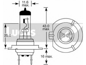 LUCAS ELECTRICAL LLX477BL50X2 lemputė, prožektorius; lemputė, priekinis žibintas; lemputė, rūko žibintas 
 Kėbulas -> Priekinis žibintas/dalys -> Lemputė, priekinis žibintas