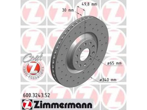 ZIMMERMANN 600.3243.52 stabdžių diskas 
 Dviratė transporto priemonės -> Stabdžių sistema -> Stabdžių diskai / priedai
1K0 615 301 AD, 3C0 615 301 C, 8S0 615 301