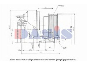 AKS DASIS 851201N magnetinė sankaba, oro kondicionieriaus kompresorius