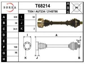 EAI T68214 kardaninis velenas
441407272P