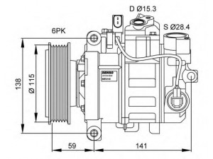NRF 32462G kompresorius, oro kondicionierius 
 Oro kondicionavimas -> Kompresorius/dalys
4F0260805K, 4F0260805Q