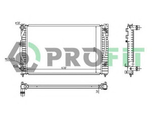 PROFIT PR 9539A1 radiatorius, variklio aušinimas 
 Aušinimo sistema -> Radiatorius/alyvos aušintuvas -> Radiatorius/dalys
8D0121251BC, 8D0121251M, 8D0121251BC