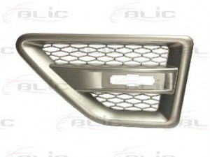 BLIC 6502-07-6426995P radiatorius grotelės 
 Kėbulas -> Kėbulo dalys/ sparnas/buferis -> Priekinis aerodinaminio pasipriešinimo sumažinimas/grotelės
LR001660