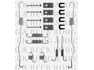 BORG & BECK BBK6016 priedų komplektas, diskinių stabdžių trinkelės