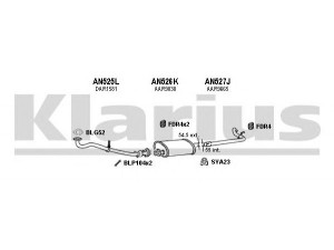 KLARIUS 160374U išmetimo sistema 
 Išmetimo sistema -> Išmetimo sistema, visa