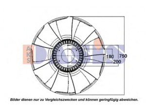 AKS DASIS 268026N ventiliatoriaus ratas, variklio aušinimas 
 Aušinimo sistema -> Radiatoriaus ventiliatorius
51066010268