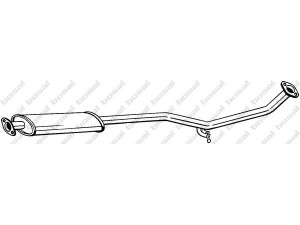BOSAL 284-423 vidurinis duslintuvas 
 Išmetimo sistema -> Duslintuvas
287001G300