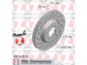 ZIMMERMANN 150.3419.70 stabdžių diskas 
 Dviratė transporto priemonės -> Stabdžių sistema -> Stabdžių diskai / priedai
3411 2 282 301, 3411 2 282 801