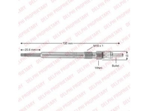 DELPHI HDS408 kaitinimo žvakė 
 Kibirkšties / kaitinamasis uždegimas -> Kaitinimo kaištis
05066840AA, 460 720 07F, 05066840AA
