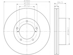 HELLA PAGID 8DD 355 116-551 stabdžių diskas 
 Stabdžių sistema -> Diskinis stabdys -> Stabdžių diskas
4351260180, 4351260180