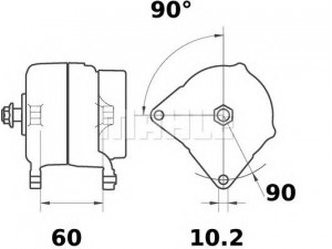 MAHLE ORIGINAL MG 134 kintamosios srovės generatorius