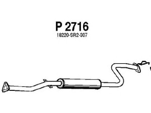 FENNO P2716 vidurinis duslintuvas 
 Išmetimo sistema -> Duslintuvas
18220-SR2307, 18220-SR2A71, 18220-SR2A73