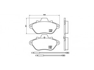 BREMBO P 61 036 stabdžių trinkelių rinkinys, diskinis stabdys 
 Techninės priežiūros dalys -> Papildomas remontas
425296, 95651046, 95654086, 95658639