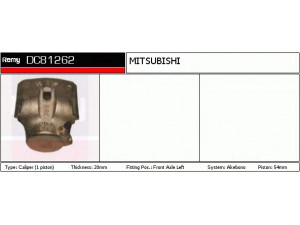 DELCO REMY DC81262 stabdžių apkaba 
 Dviratė transporto priemonės -> Stabdžių sistema -> Stabdžių apkaba / priedai
MB238502